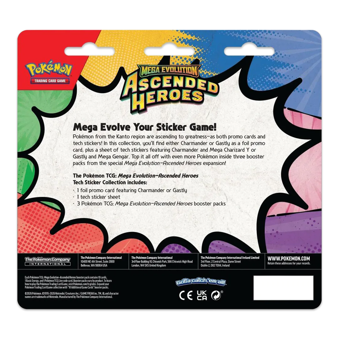 Pokemon - Mega Evolution: Ascended Heroes (Charmander) Tech Sticker Collection