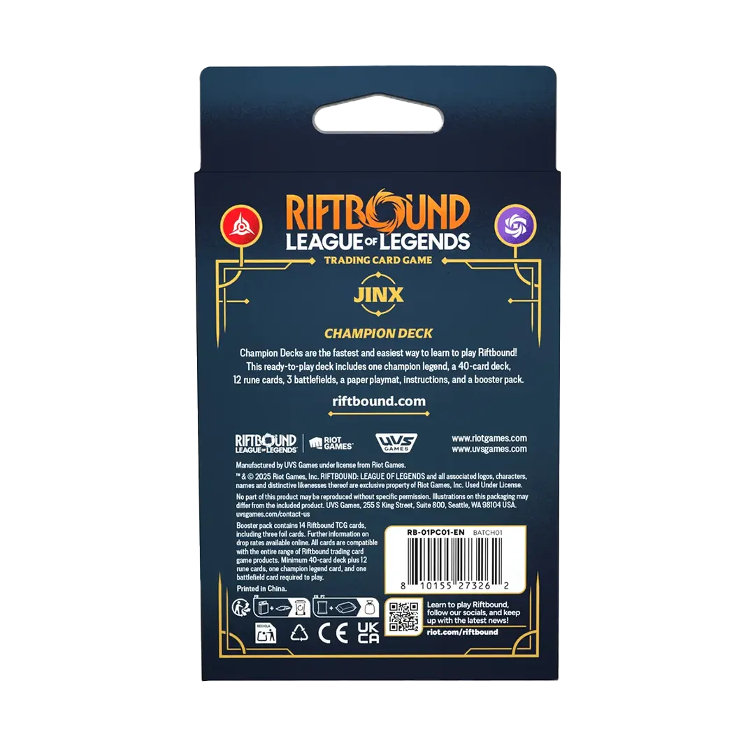 Riftbound: League of Legends TCG - Origins Champion Deck [Jinx]